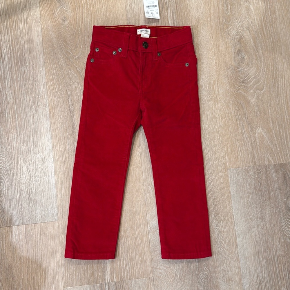 J.Crew New With Tags Red Corduroy Pants - 3T